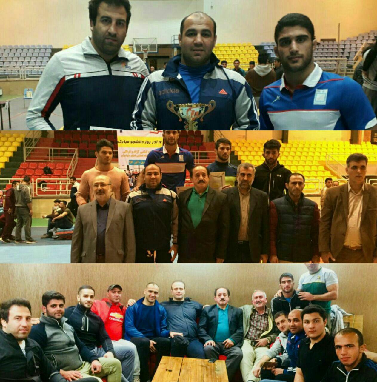 افتخار افرینی کشتی گیران دانشگاه آزاد اسلامی واحد تنکابن