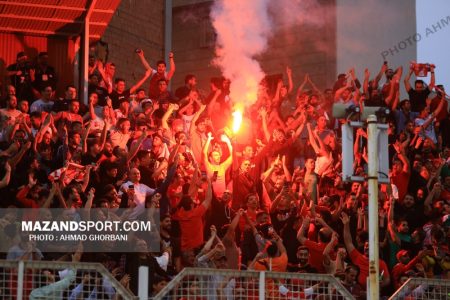 تصاویر اختصاصی مازنداسپرت از حضور هواداران نساجی و پرسپولیس در ورزشگاه وطنی قائمشهر