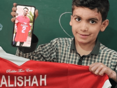 مرهم کاپیتان پرسپولیس بر زخم دانش‌آموز مینابی